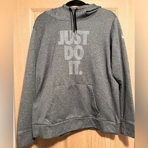 Nike Dri-fit Just Do It Hoodie Pullover Dark Gray